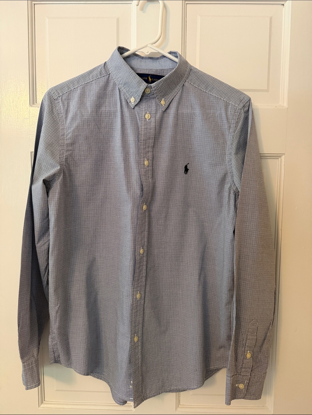 Polo by Ralph Lauren Light Blue Micro-Check Button-Down Shirt
